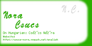 nora csucs business card